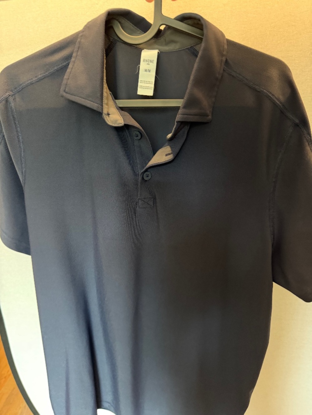 Rhone Men’s Performance Polo Shirt Black Size Medium